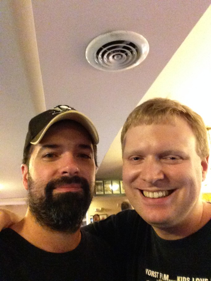 Hanging out with a cool reviewer named Mario Dominick at the Trick or Treat screening.